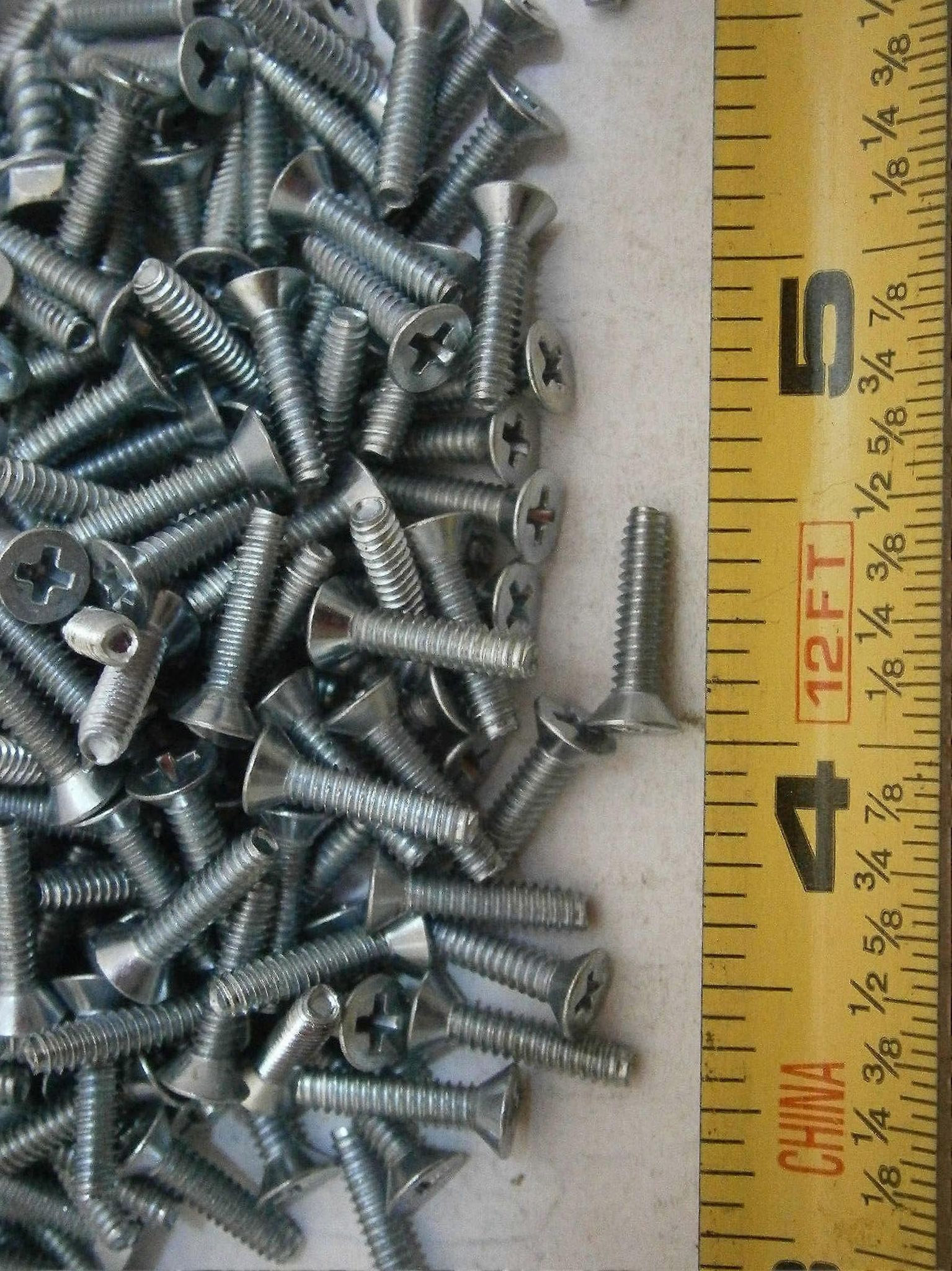 Flachkopfschrauben Mit Formbarem Gewinde, Nr. 440 X 1/2 Zoll, Verzinkter Stahl, Großpackung Mit 100 Stück