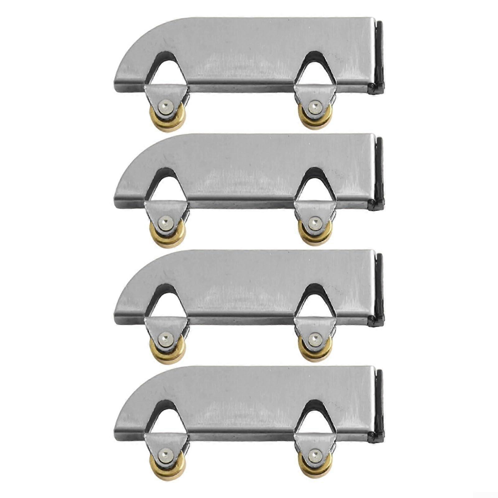 Glasschiebetürrolle, 5 Mm Edelstahlrolle Mit Klemme Für Vitrinen, Leichtgängig Und Leise