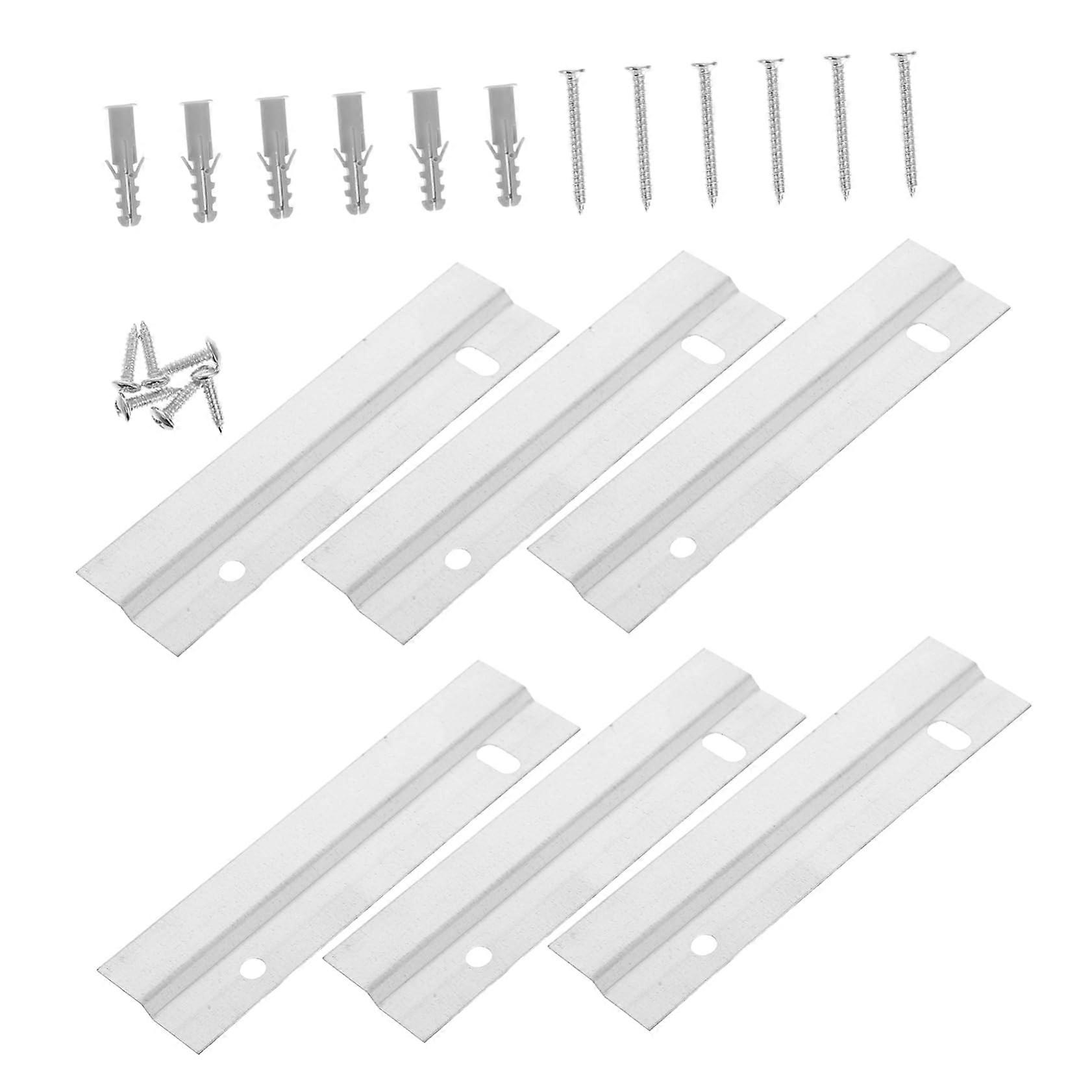Set Aus Robusten, Französischen Wandhalterungen Aus Metall Mit Sicherem Verriegelungssystem Für Kunstwerke, Spiegel Und Schränke.