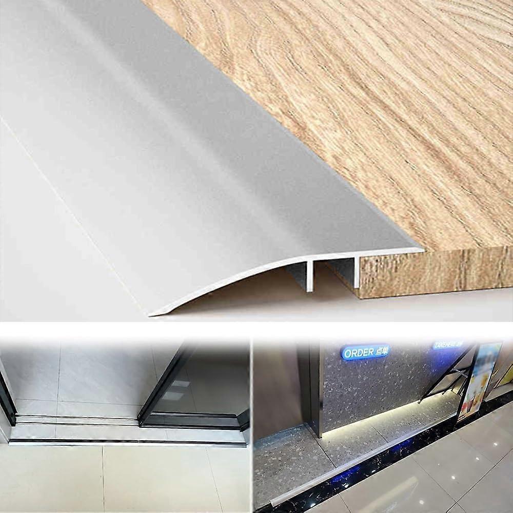 Aluminium-übergangsschwelle Für Unebene Böden, Langlebiges, Rutschfestes Design Ohne Bohren (silber)