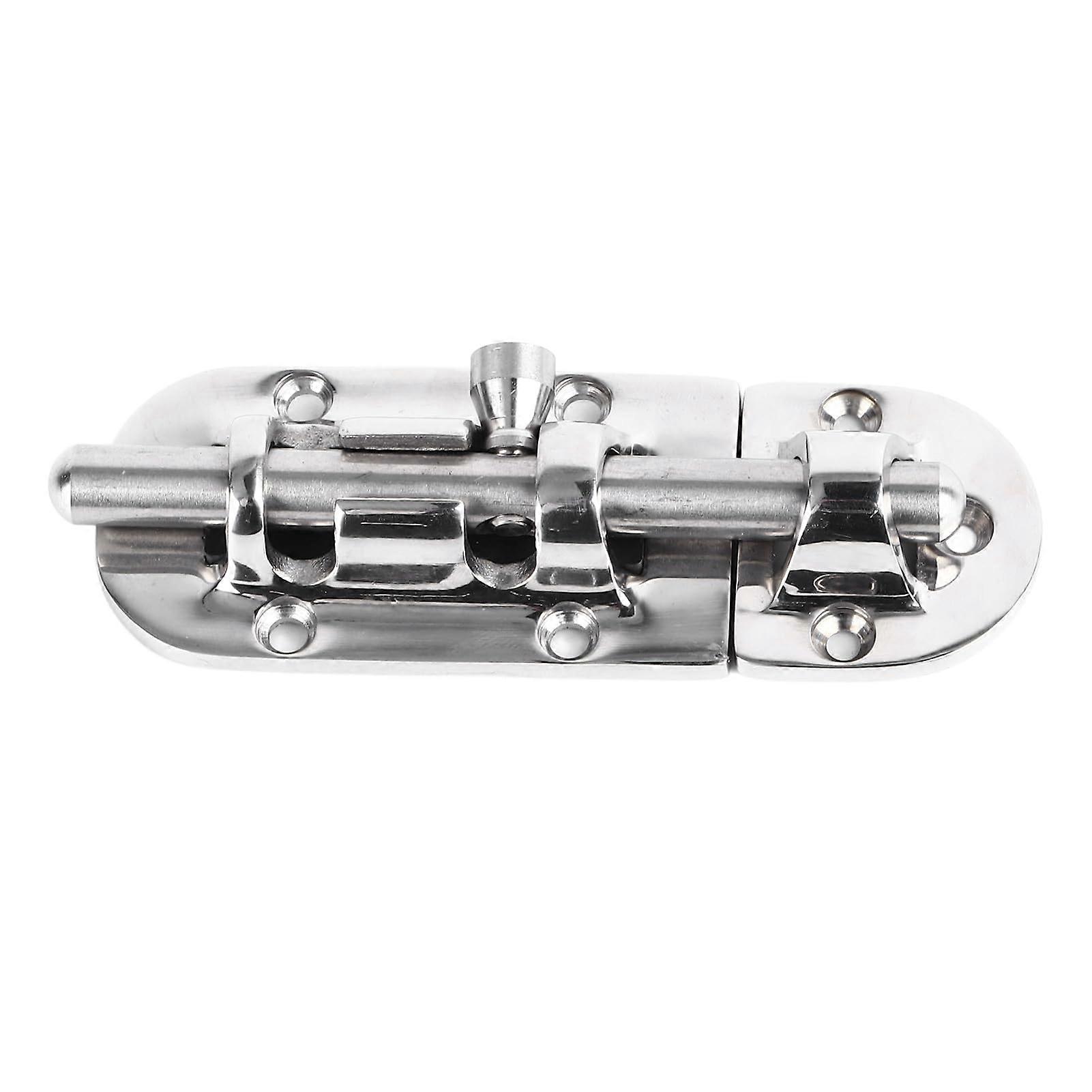 Türschloss Aus Edelstahl 316, Rostfrei, Seewasserbeständig, Hochglanzpoliert, Schieberiegel Für Türen Und Schränke, 110 X 38 Mm