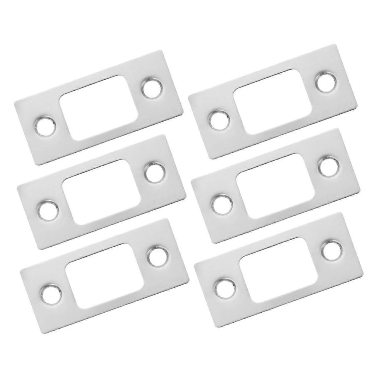 Set Mit 6 Schließblechen Aus Edelstahl Für Erhöhte Türsicherheit.