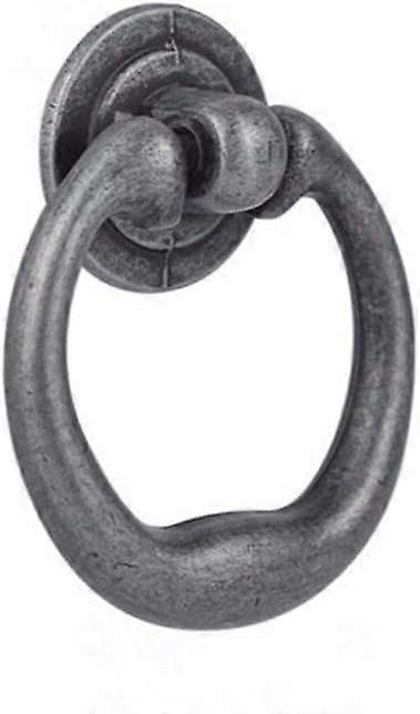 Antiker Silberner Ring-schubladengriff, Vintage-möbeltürknopf Aus Zinklegierung Für Kommode Oder Schrank