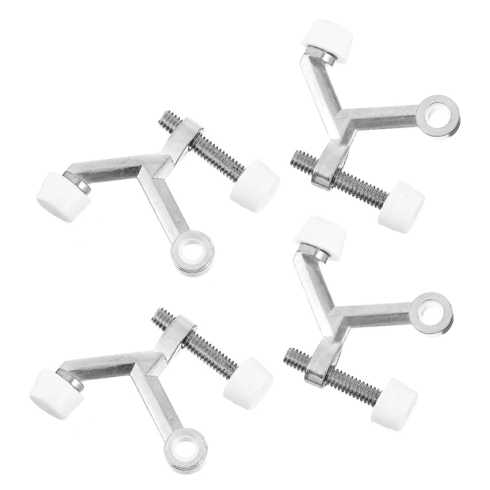 Set Aus 4 Robusten, Verstellbaren Türstoppern Mit Scharnierbolzen Aus Zinklegierung Zum Schutz Der Wände Vor Beschädigungen.