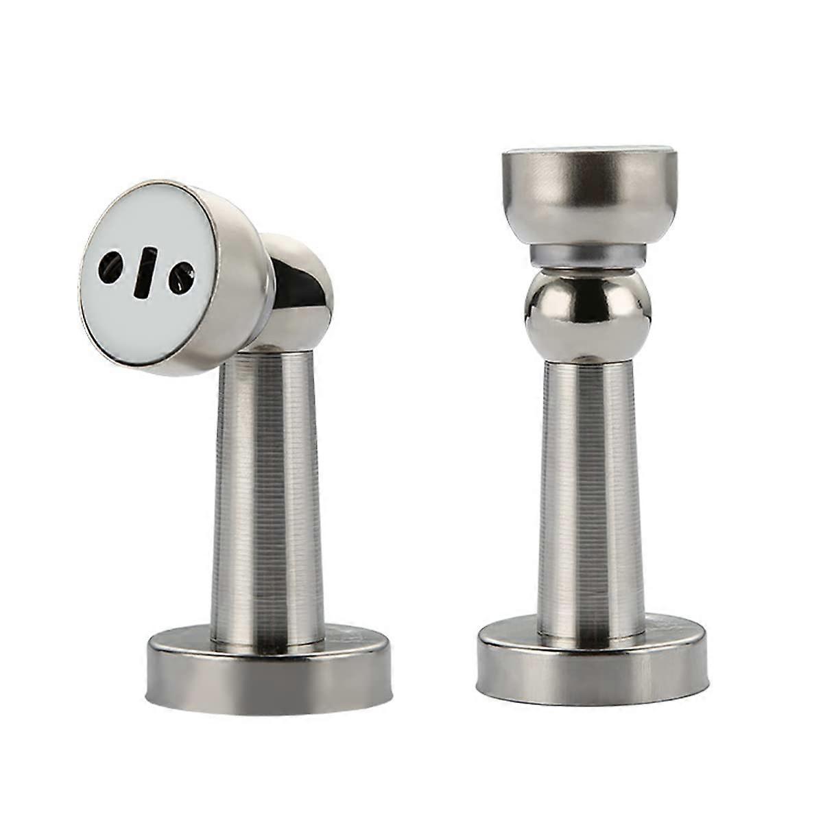 Magnetischer Türstopper (2er-set) Aus Edelstahl, Zur Wand- Oder Bodenmontage, Robust.
