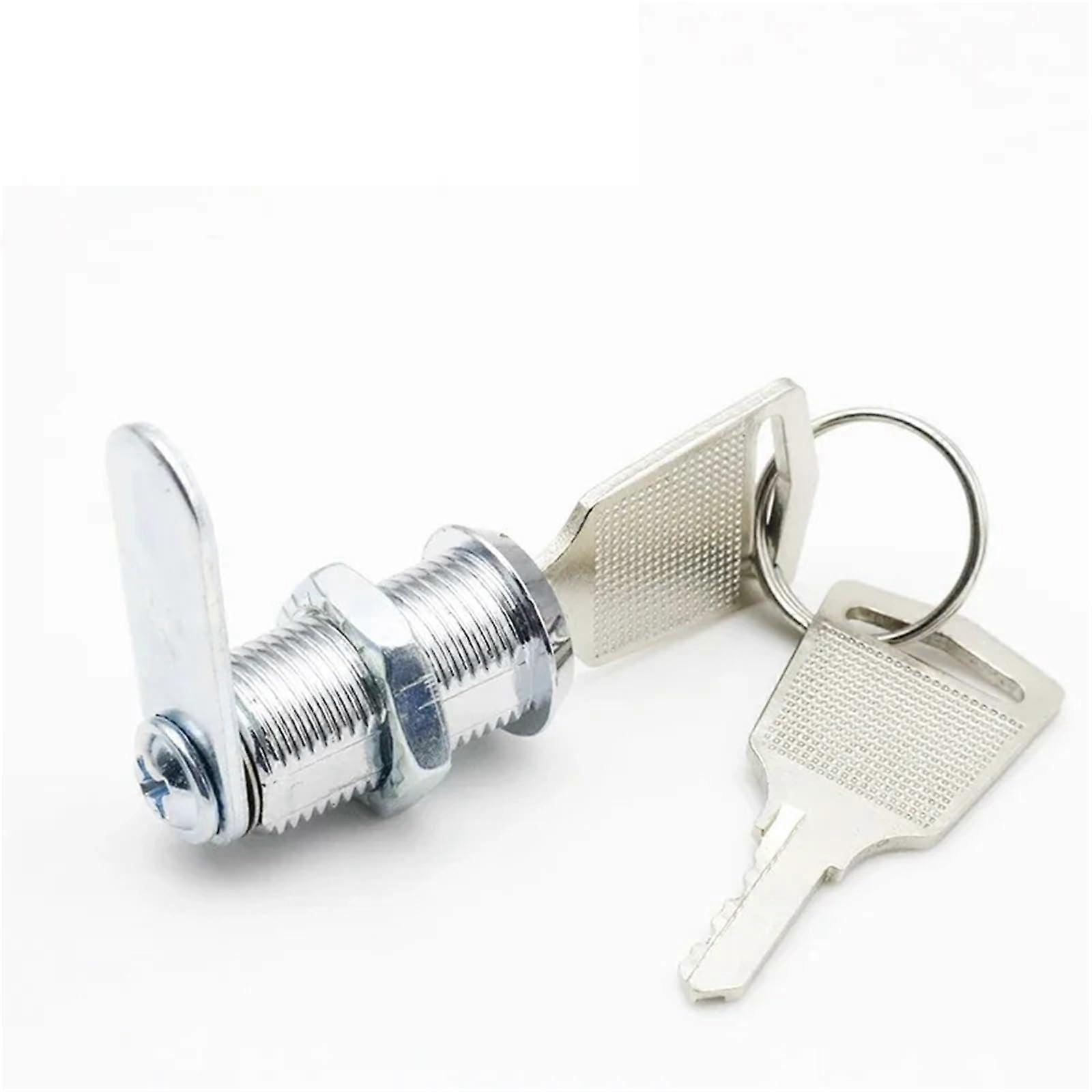 Mini-nockenschloss Aus Zinklegierung, 12 Mm Durchmesser, Mit 2 Schlüsseln Zur Sicherung Von Schubladen Und Möbeln.