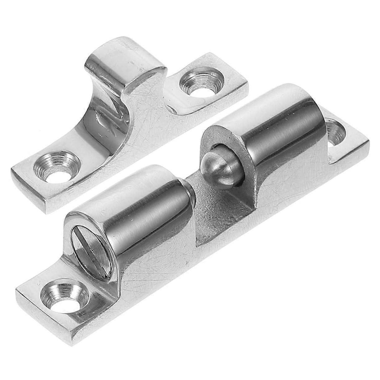 Robuster Türriegel Aus Edelstahl, Windbeständig, Für Sichere Schranktüren Und Schubladen, Silberfarben.