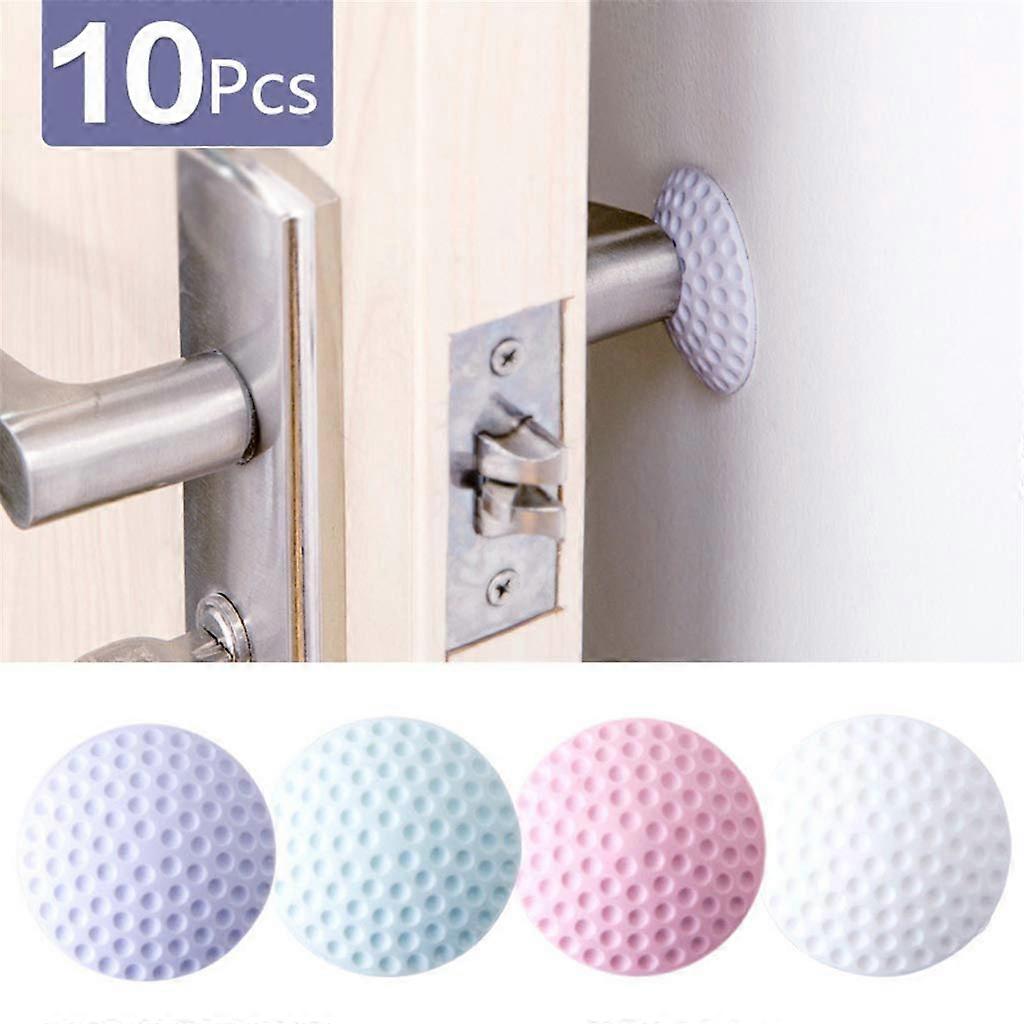 Türstopper, Wandschoner, 10er-set, 5 Cm, Selbstklebendes Silikon, Geräuschdämmend, Lila