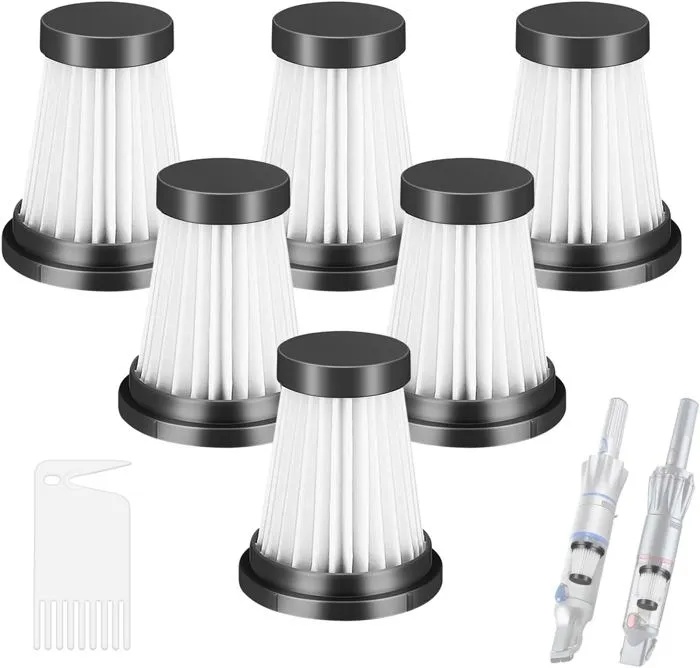 6er-pack Hepa-filter Für Moosoo K12, K12 Pro, K13 Akku-staubsauger Sowie Für Genius Invictus One 1.0 X7, 2.0 Ersatzteile