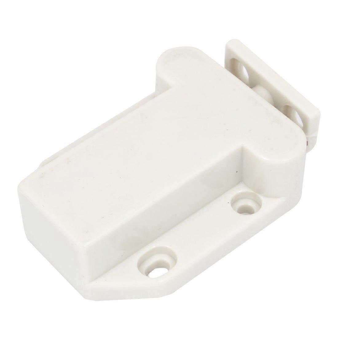 Türriegel Mit Druckmechanismus, Weiß, 4,3 Cm, Verdeckter Verschluss Für Möbelschubladen
