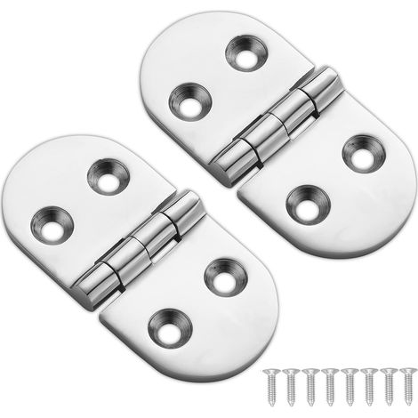 Hochleistungs-scharnier Für Schiffskabinentüren, Edelstahl 316, 3 X 1,5 Zoll Ovales Scharnier, Für Schranktüren Mit Schrauben (2er-packung)