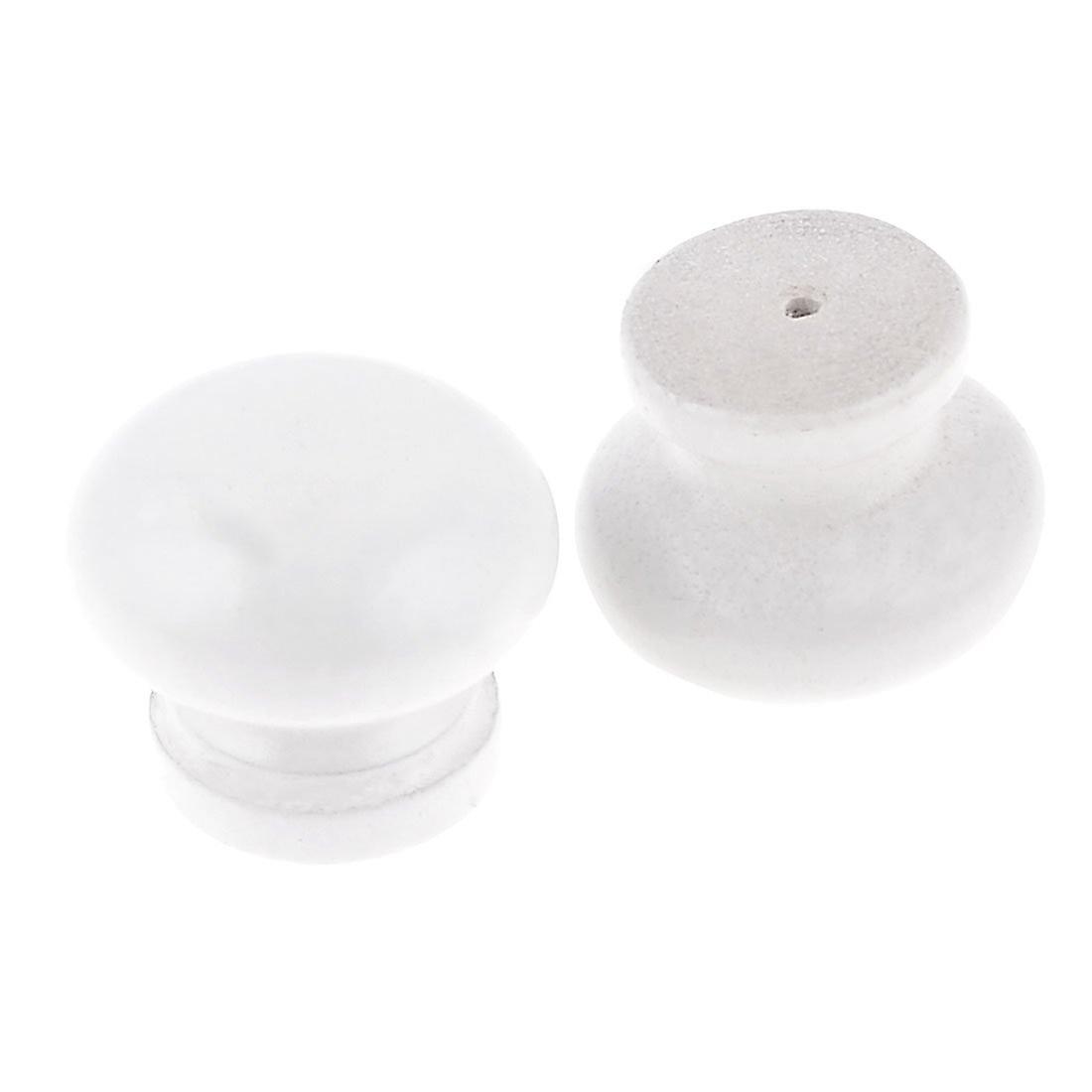 Weiße Holzgriffe Für Schubladen, 2,8 Cm (1,1 Zoll) Durchmesser, Rund, Für Kommoden Und Schränke (2er-set).