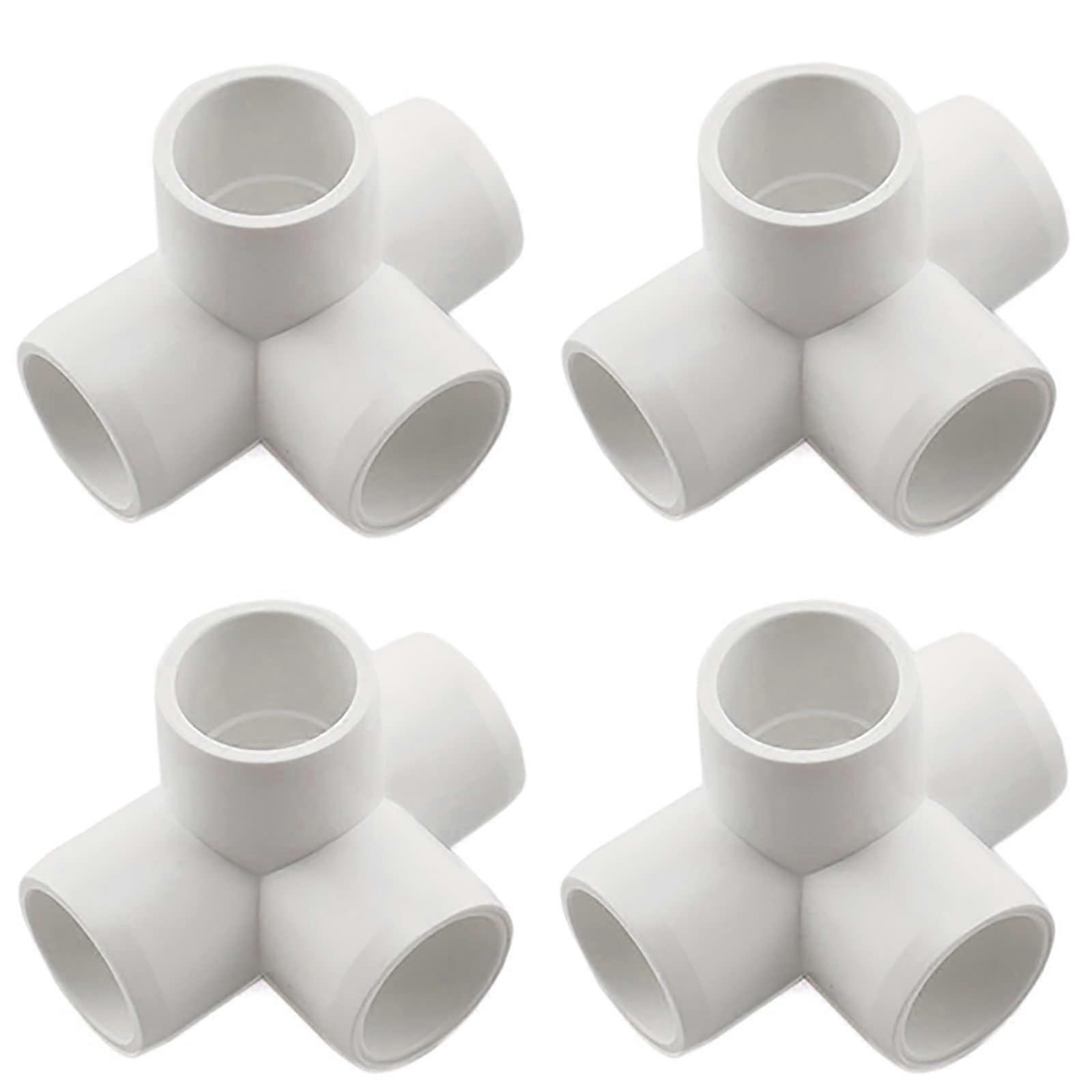 Set Mit 6 1/2-zoll-4-wege-pvc-rohrverbindern, Schedule-40-möbelqualitätsverbinder Für Diy-regale