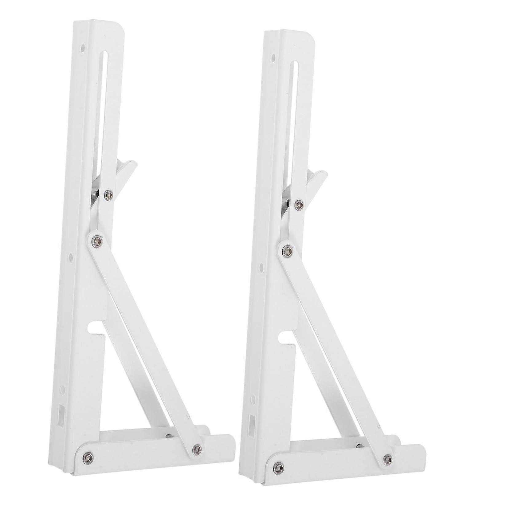 Set Aus 2 Robusten, Klappbaren Tischhalterungen Für Wandregale, Platzsparend Zusammenklappbar.