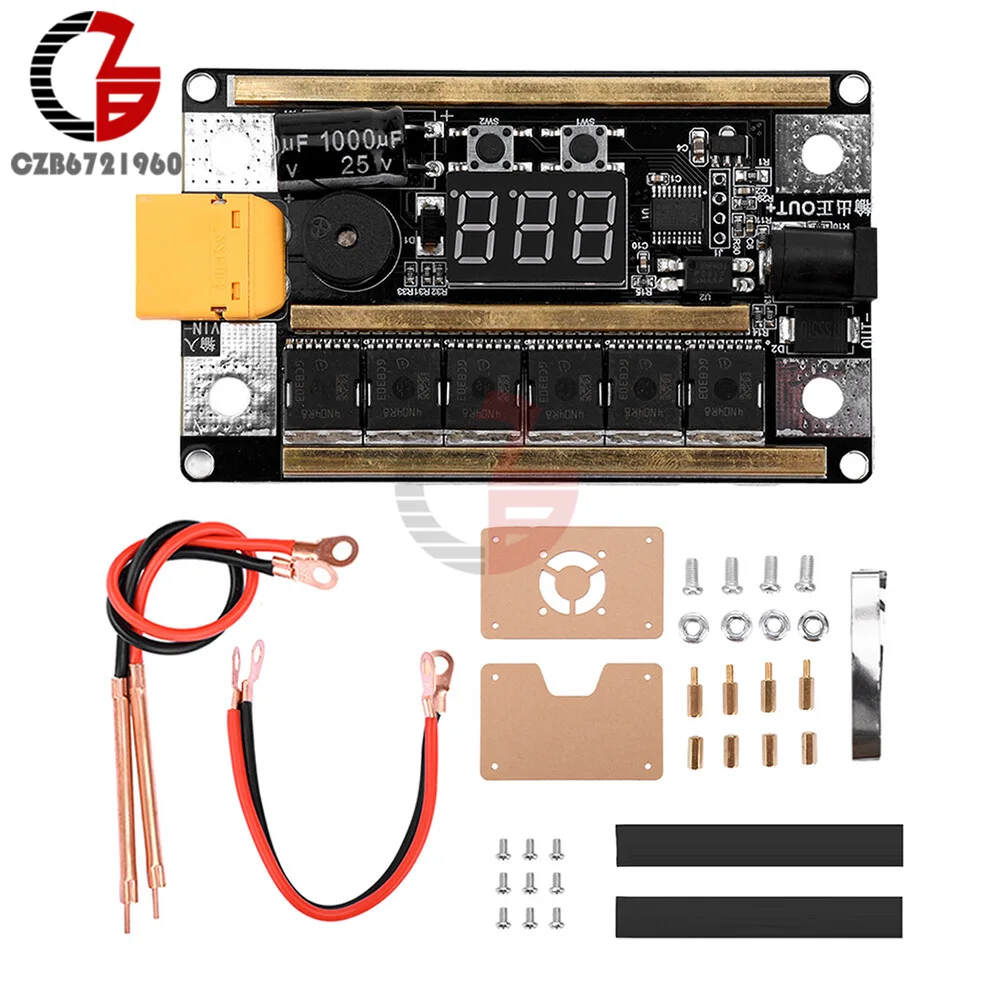 Punktschweißgerät Mit Variabler Geschwindigkeit Und 99 Positionen, 6 Mosfet-transistoren, Schweißset, Tragbar, 18650 Lithium-batterie, Punktschweißstift, Bedienfeld (mit Koffer)