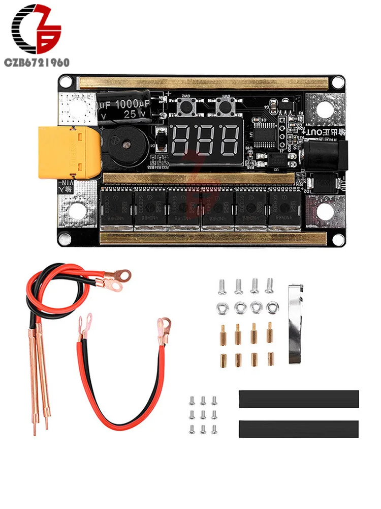 Punktschweißgerät Mit Variabler Drehzahl Und 99 Geschwindigkeitsstufen, 6 Mosfet-transistoren, Schweißset, Tragbar, 18650 Lithium-batterie, Punktschweißstift, Bedienfeld (koffer Nicht Im Lieferumfang