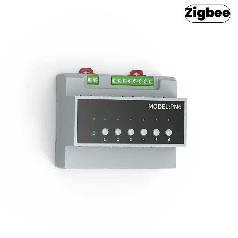 Smart Life 6-kanal Wifi-relaismodul, 16a Zigbee Power-fernbedienungsgerät, 16a 110v-240v 6-kanal Zigbee Smart-schaltermodul.