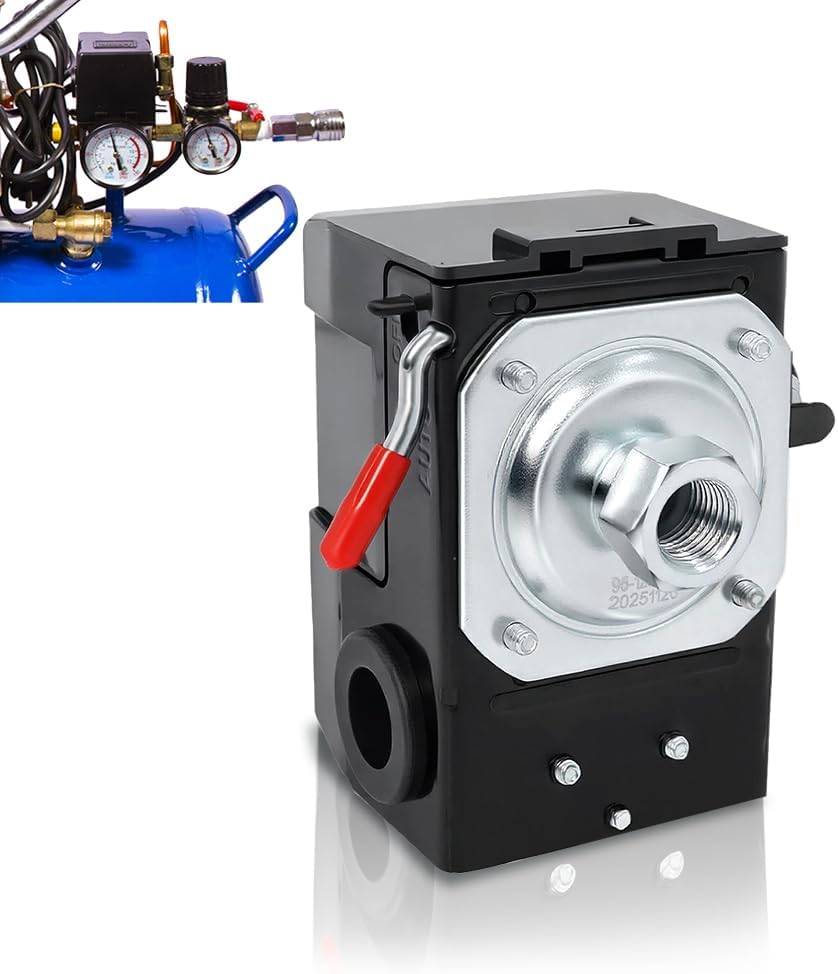 Lf10-4h Druckschalter Für Luftkompressoren, 4 X 1/4" Npt-anschlüsse, 95–125 Psi, Als Ersatzteil Für Luftkompressoren, Einzelanschluss – 26 A