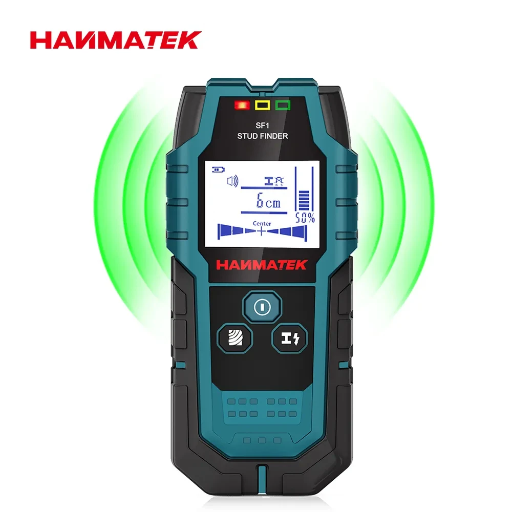Sf1 Wanddetektor, Hochauflösender Lcd-wandscanner Zur Erkennung Von Holzpfeilern Und -wänden, Metallgriffen, Widerständen, Stromführenden Kabeln Und Zur Messung Der Tiefe Von Metallen In Wänden