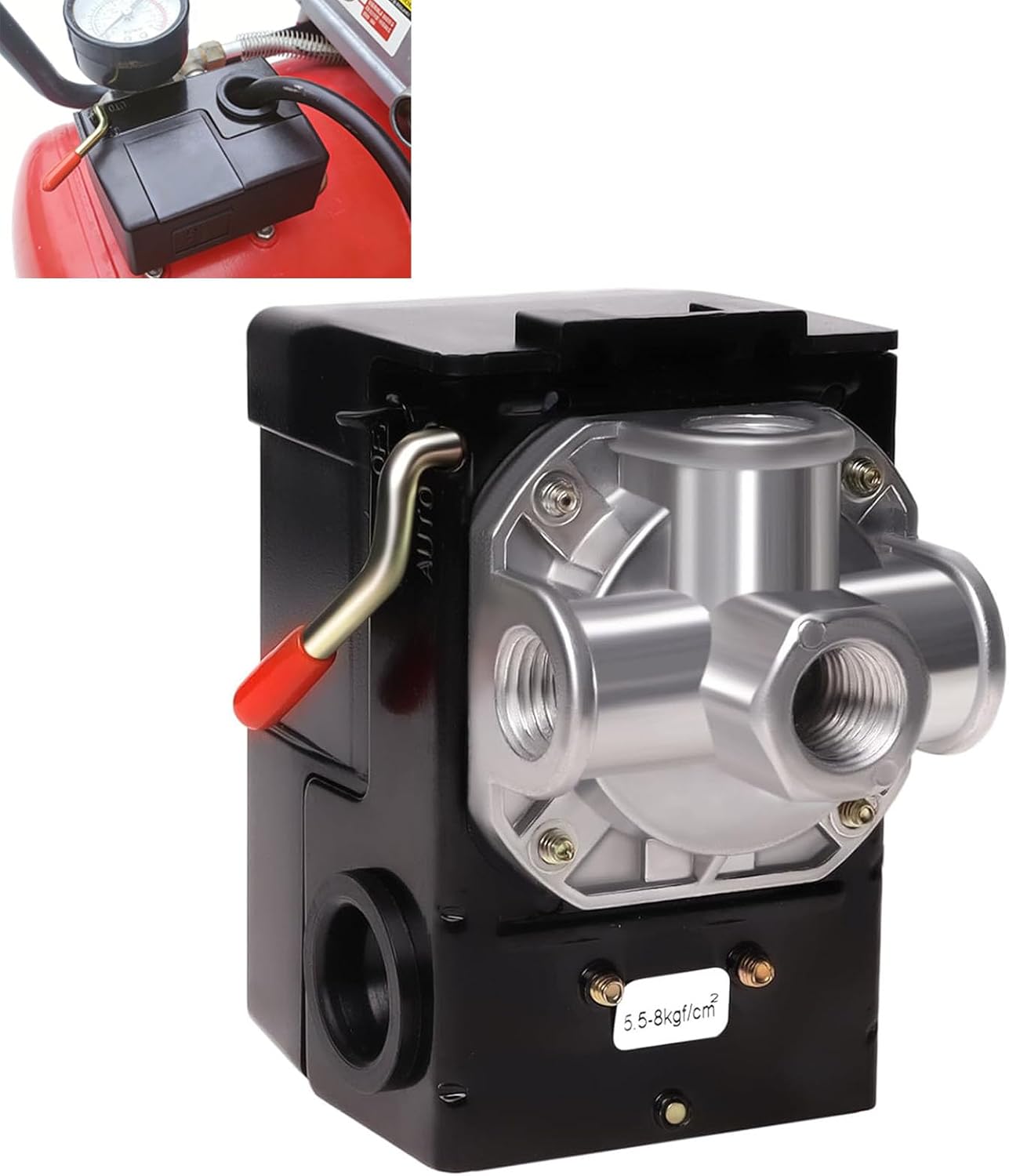 Lf10-4h Druckschalter Für Luftkompressoren, 4 Anschlüsse 1/4" Npt, 95-125 Psi, 20 A.
