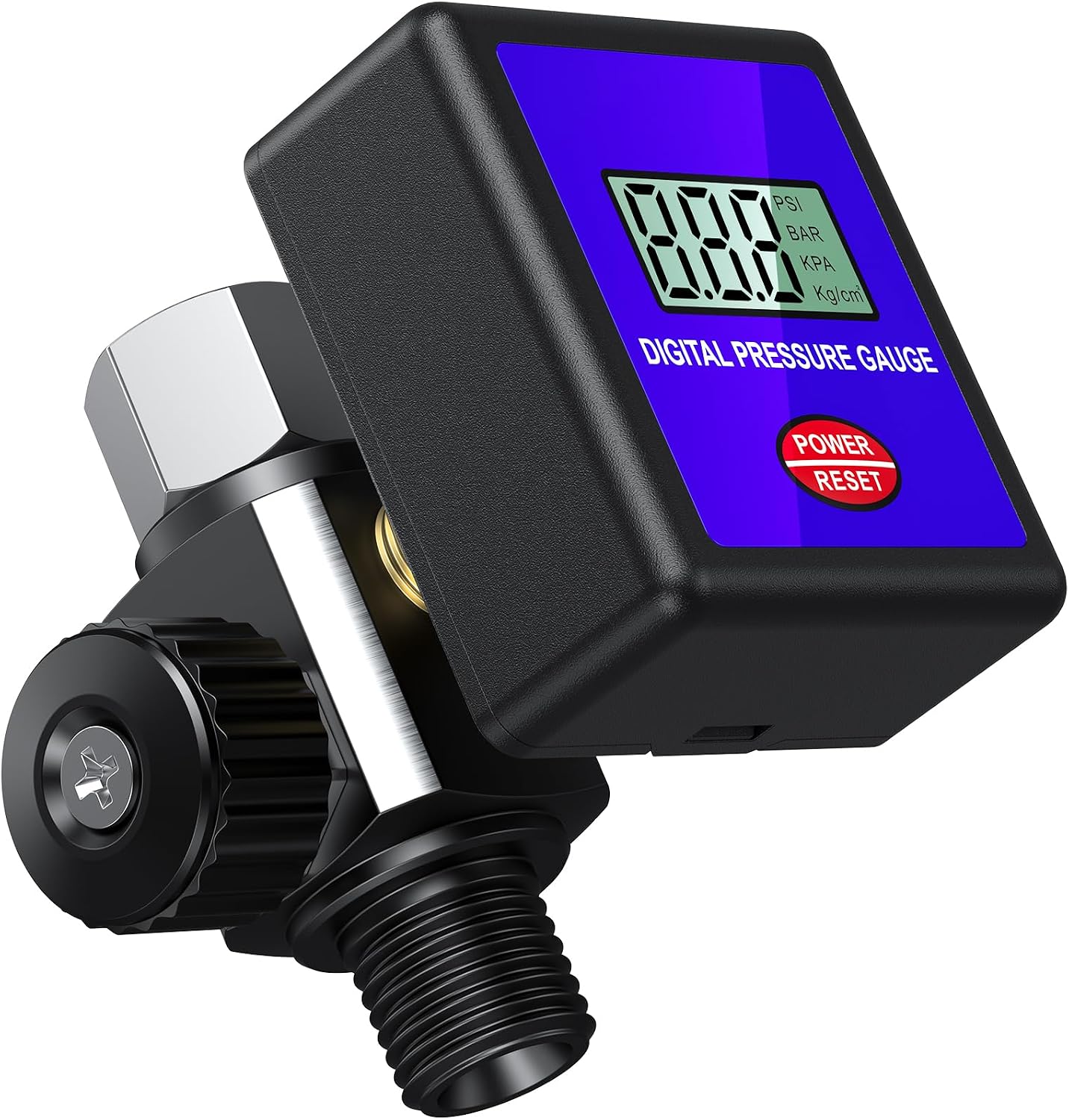 Digitaler 1/4"-npt-druckluftregler, Einstellbereich 0-200 Psi, Mit Manometer, Geeignet Für Druckluftwerkzeuge Und Sprühgeräte.
