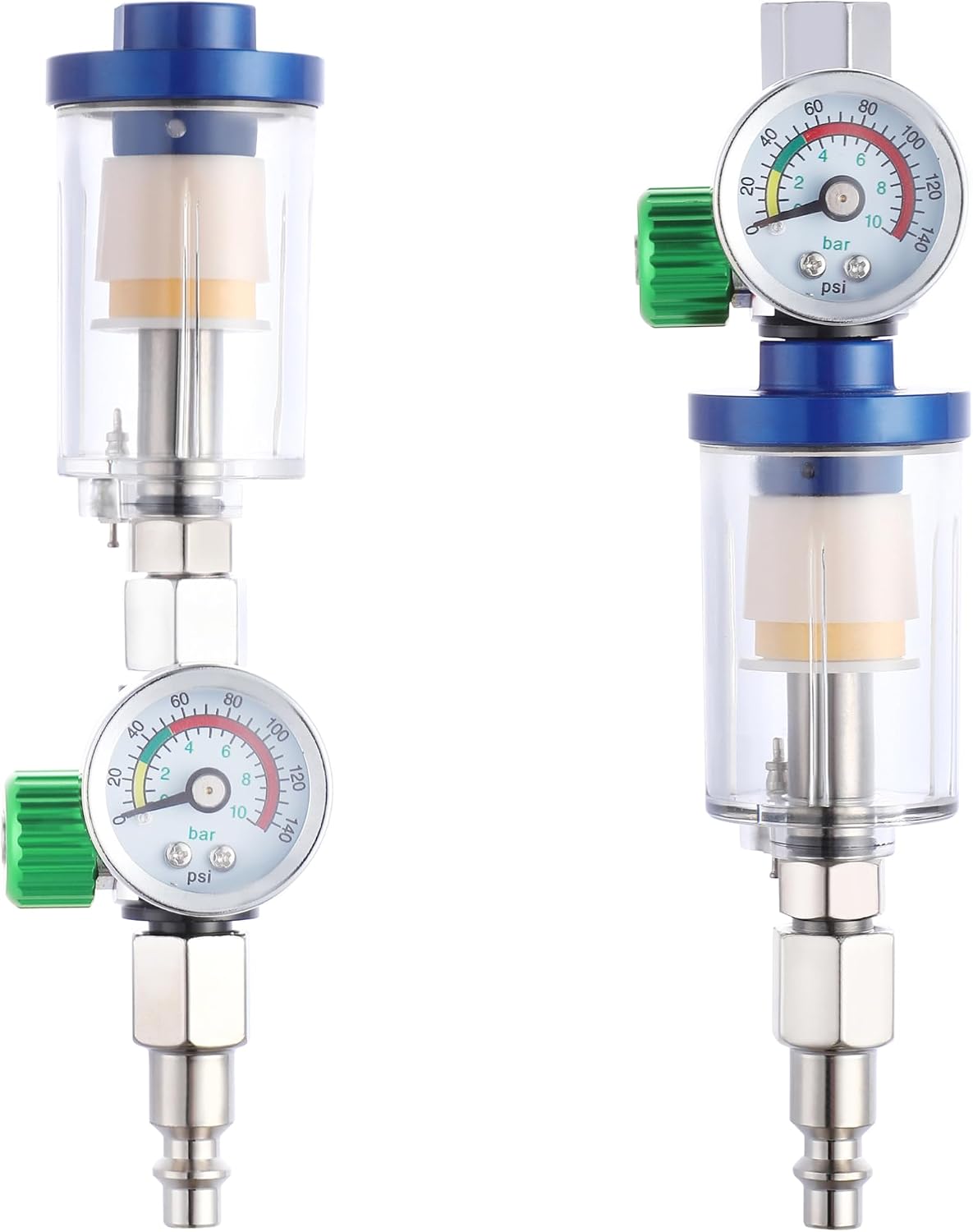 Öl-wasser-abscheider, Luftfilter Mit Manometer, Druckregler Für Farbspritzpistole, G1/4"-einlass-/auslass-luftfilterset – Grün