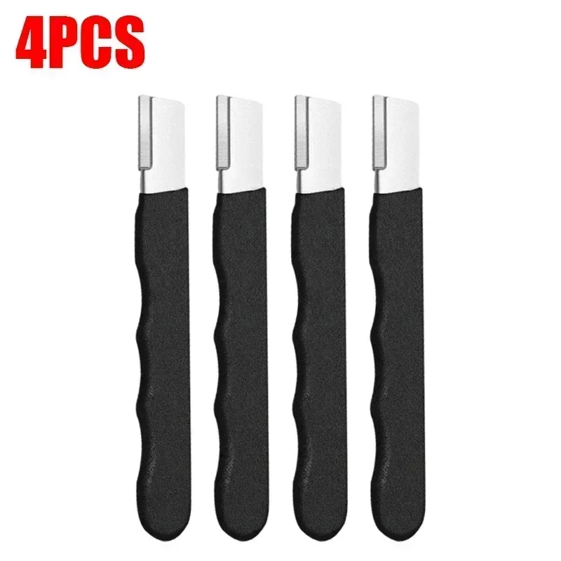 Tragbarer Messerschärfer, Manueller Schärfer, Wetzstein, Stahlschärfer, Geeignet Für Äxte, Scheren, Garten- Und Küchengeräte, 10er-set, Schwarz – 4 Stück À 12 Cm