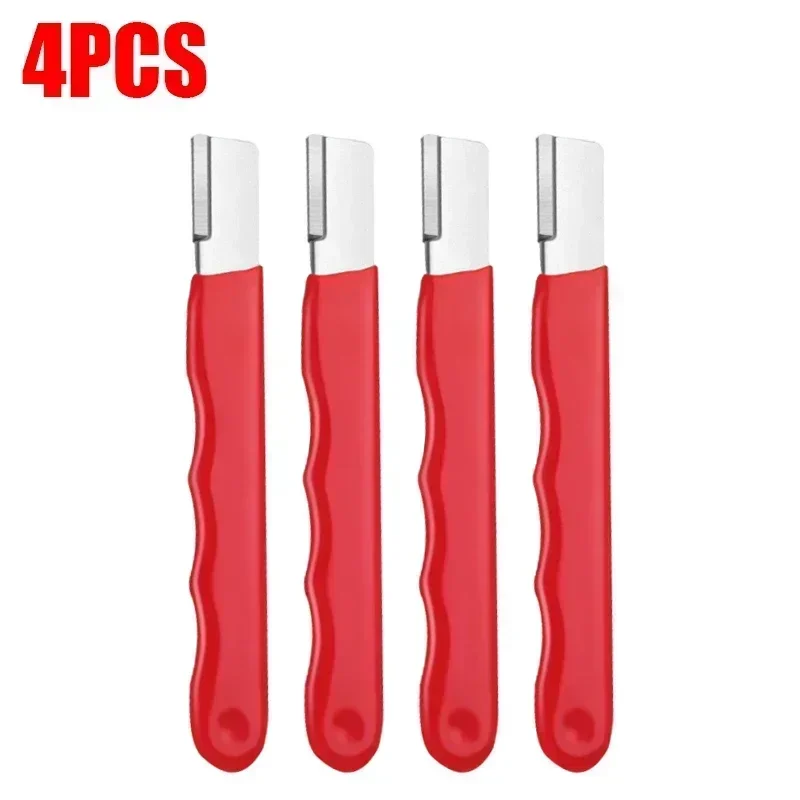Tragbarer Messerschärfer Mit Schnellschärffunktion, Wetzstein Und Stahl Für Äxte, Scheren, Küchen- Und Gartengeräte, 10er-set (rot) / 4er-set (12 Cm)