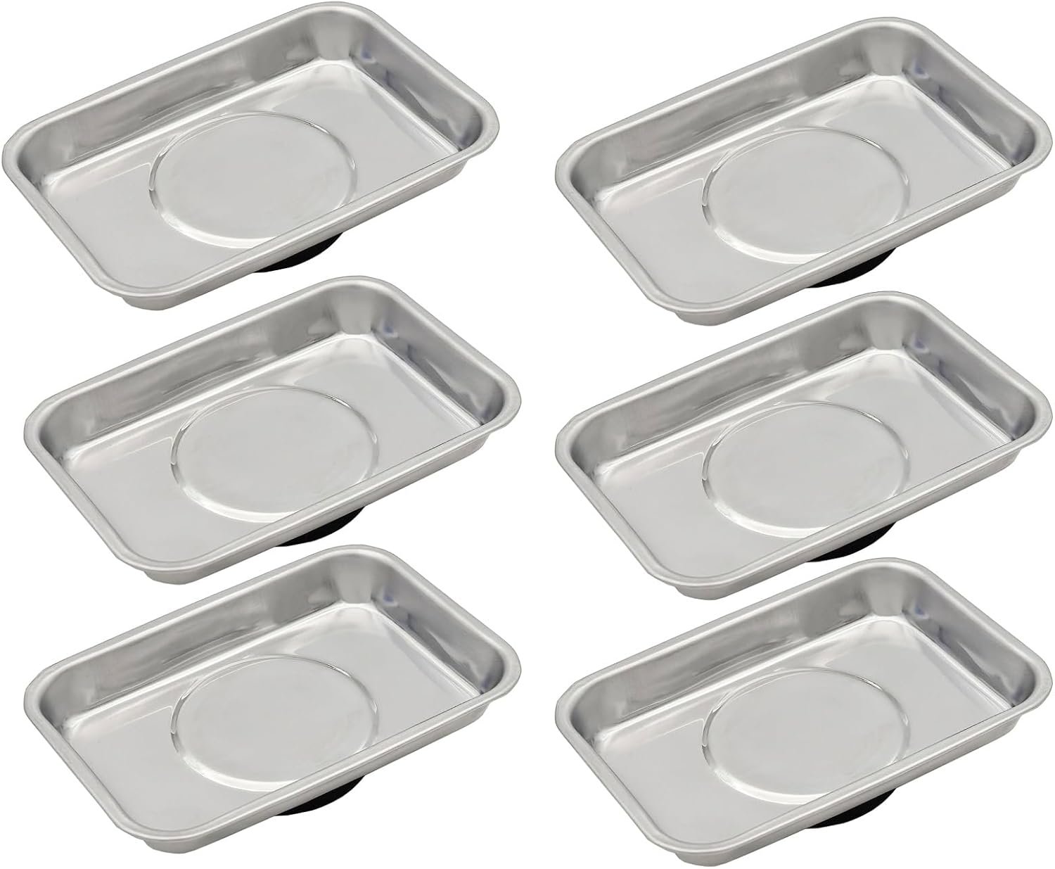 6-teiliger Magnetischer Werkzeughalter, 95 X 65 Mm, Magnetische Edelstahlschalen, Zur Aufbewahrung Von Schrauben, Bohrern Und Nägeln, Hochleistungsmagnet