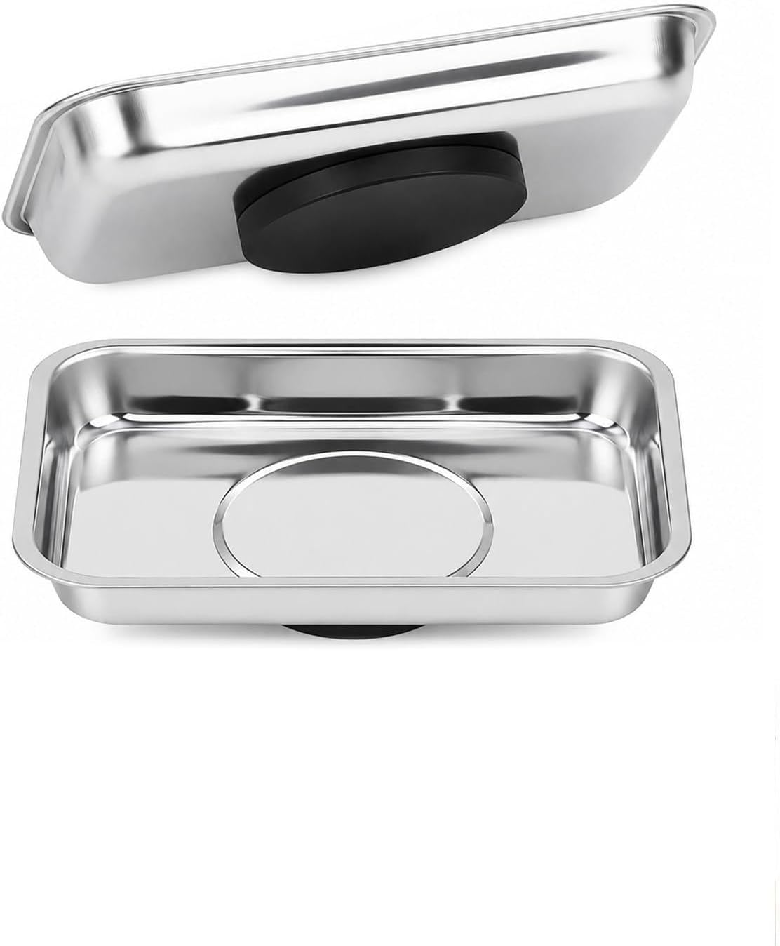 2-teilige Magnetische Edelstahlschale – Aufbewahrung Für Schrauben, Nägel Und Muttern – Rechteckige Klebebecher (9,3 X 6,4 Cm) Mit Magnetboden