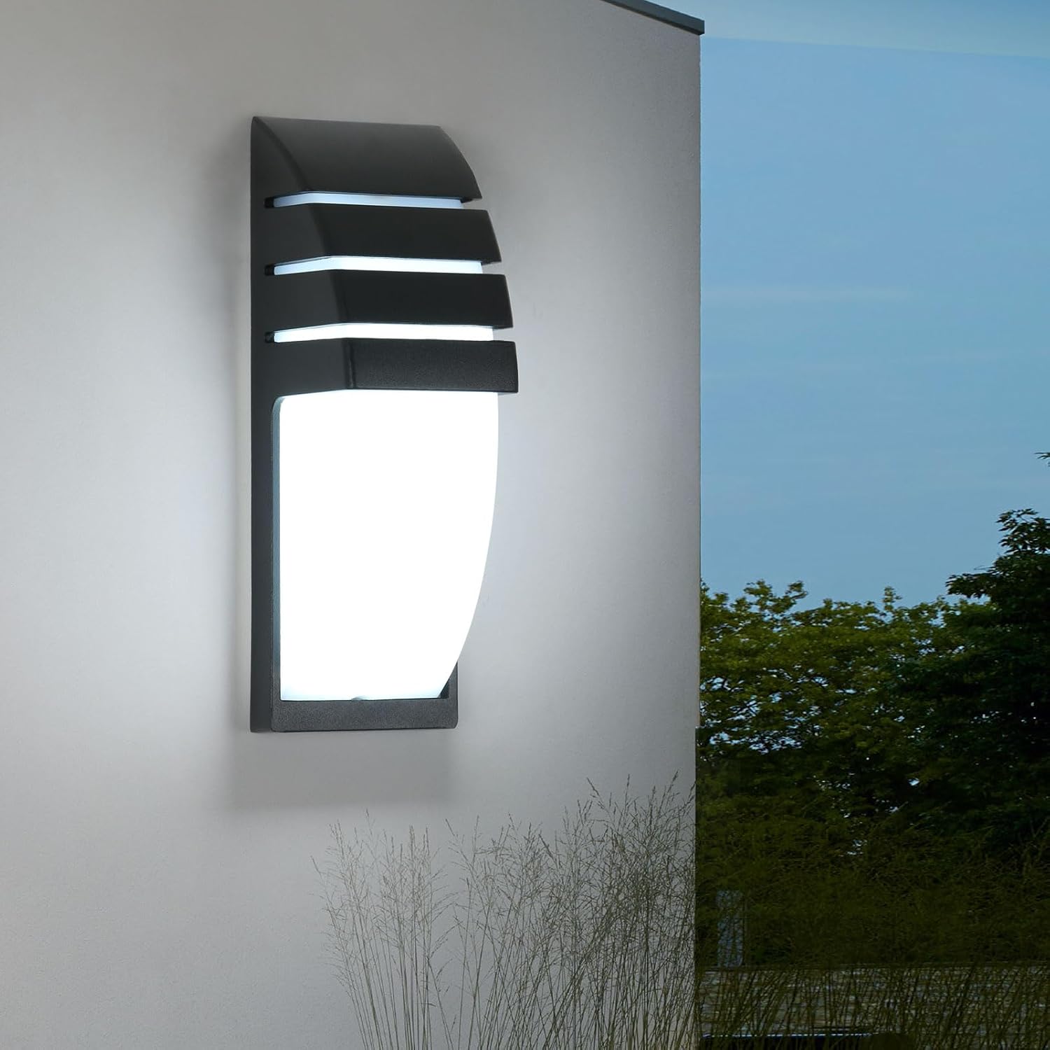 Wandleuchte Für Den Innen- Und Außenbereich, Schwarze 12-w-led-wandleuchte – Ip65 Wasserdichte Außenwandleuchte Für Hof, Garten, Terrasse, 6500 K