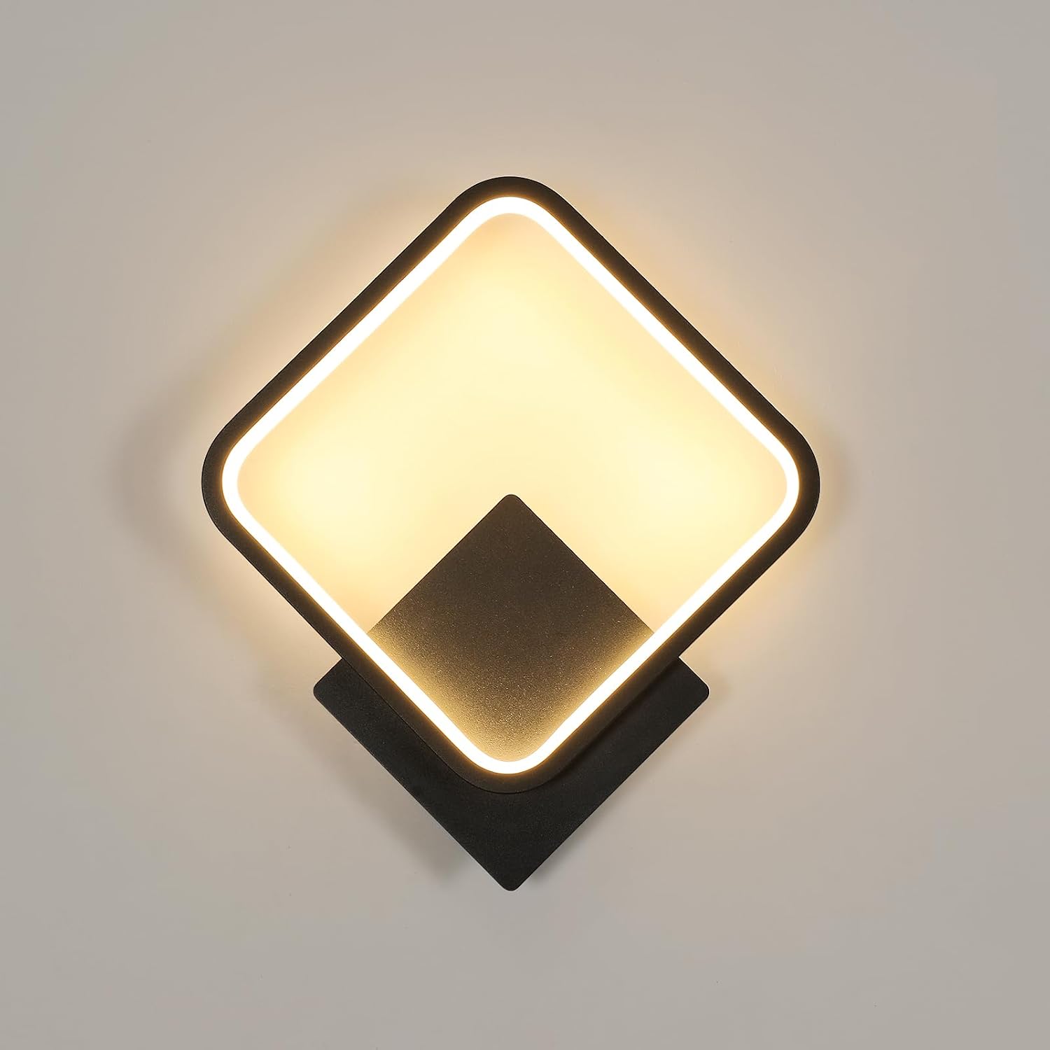 Moderne Quadratische Led-wandleuchte Für Den Innenbereich, 17 W, 1912 Lm, Aluminium, Warmweißes Licht (3000 K) Für Schlafzimmer, Wohnzimmer Und Badezimmer
