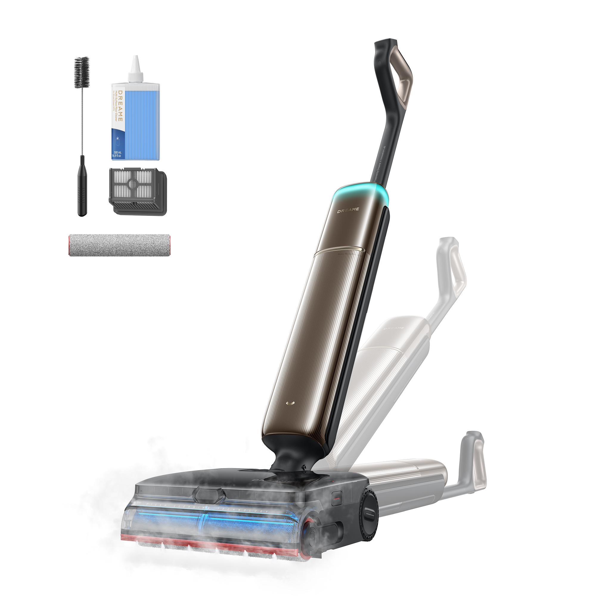 Dreame T16 Pro Steam Nass- Und Trockensauger, 200 °c Dampf, Wischen Mit 90 °c Wasser, Für Niedrige Zwischenräume Bis 9,85 Cm, 30.000 Pa Saugkraft