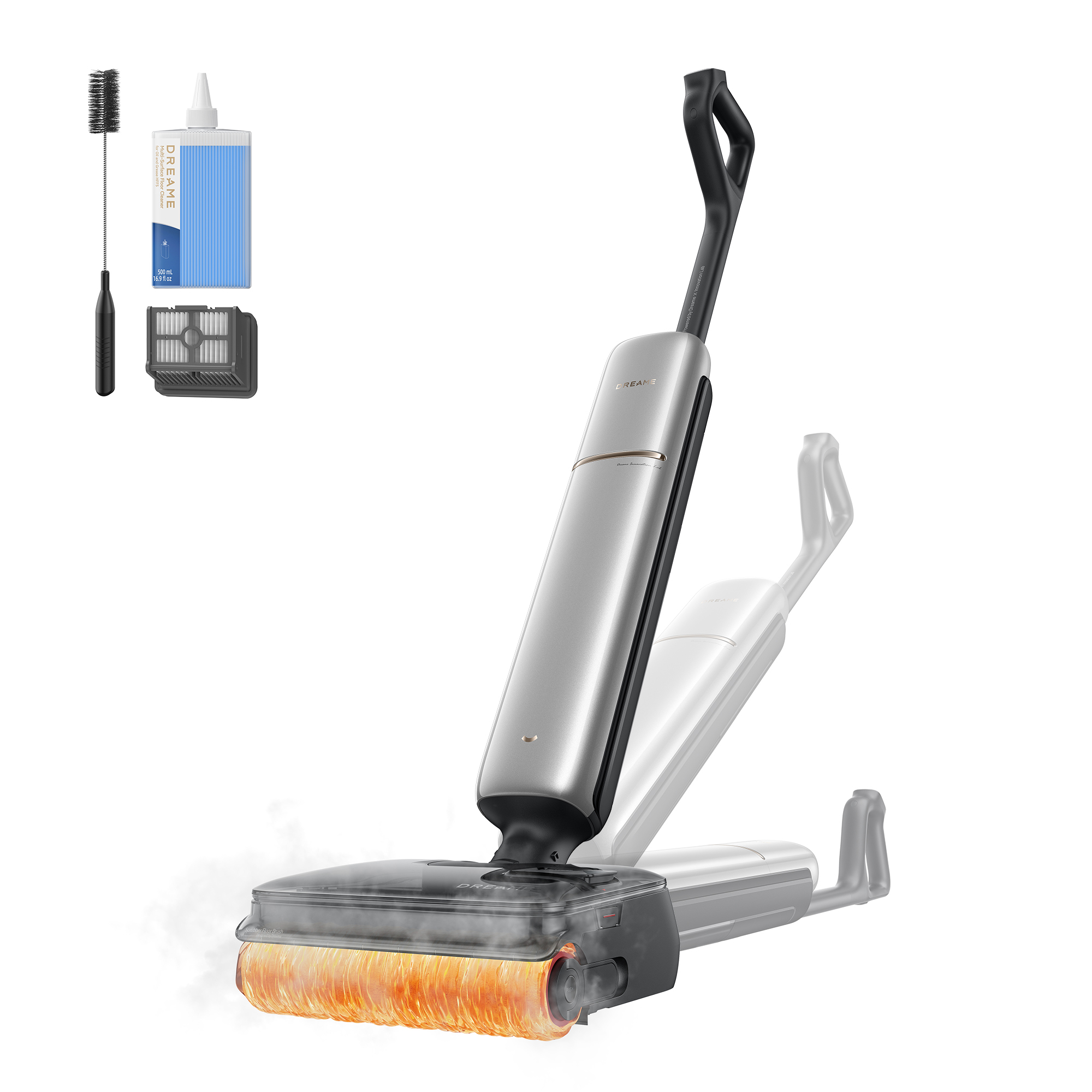 Dreame - T15 Pro Heat Nass- Und Trockensauger, Nur 9,85 Cm Hoch, Wischen Mit 90 °c Heißem Wasser, Ölentfernung, 30.000 Pa, Intelligente Selbstreinigung Bei 95 ℃