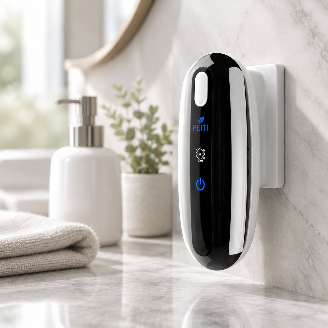 Fliti Luftreiniger-ionisator, Steckdosen-luftreiniger, Luftionisator Für Schlafzimmer Und Badezimmer, Beseitigt Gerüche