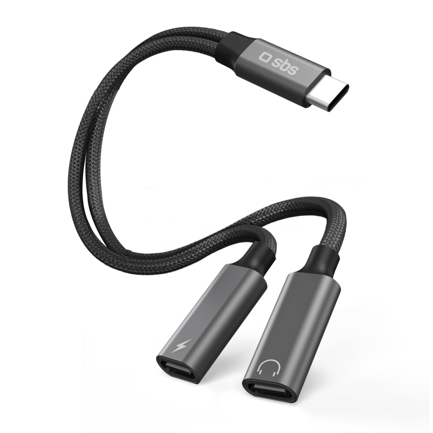 Sbs Teadatychargetyck Usb Kabel 0,13 M Usb C 2 X Usb C 60 W Schwarz