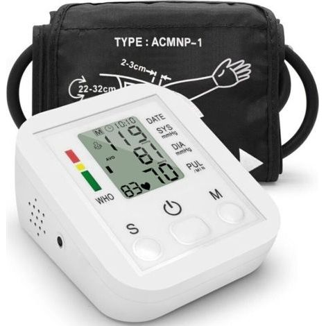 Tragbares Elektronisches Blutdruckmessgerät. Manschettenmodell Für Den Heimgebrauch. Blutdruckmessgerät Mit Lcd-anzeige. Präzise Messung.