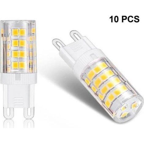 Packung Mit 10 G9 5w Led-lampen, Entspricht 40w, Warmweiß 3000k, 220v-240v, 360° Abstrahlwinkel