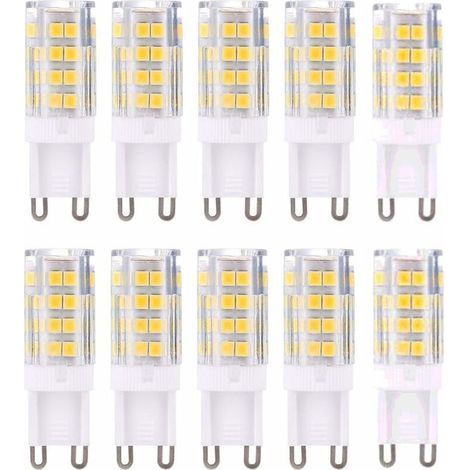 Ersandy G9 5w Led-lampe. Entspricht 40w. Warmweiß (3000k). 220–240v. Nicht Dimmbar. 10er-packung [energieeffizienzklasse A+]