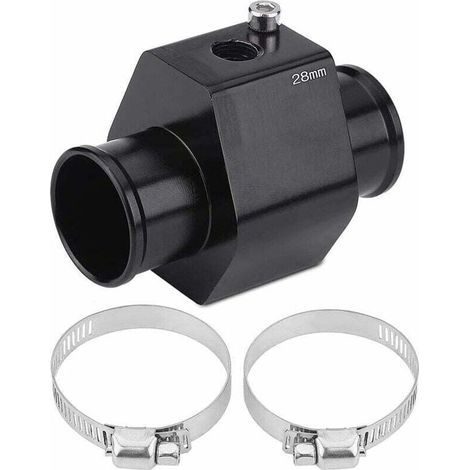 28-mm-wassertemperatursensor Mit Sondenadapter. Anschluss Für Kfz-kühlerschlauch. Universelles Aluminium-manometer.
