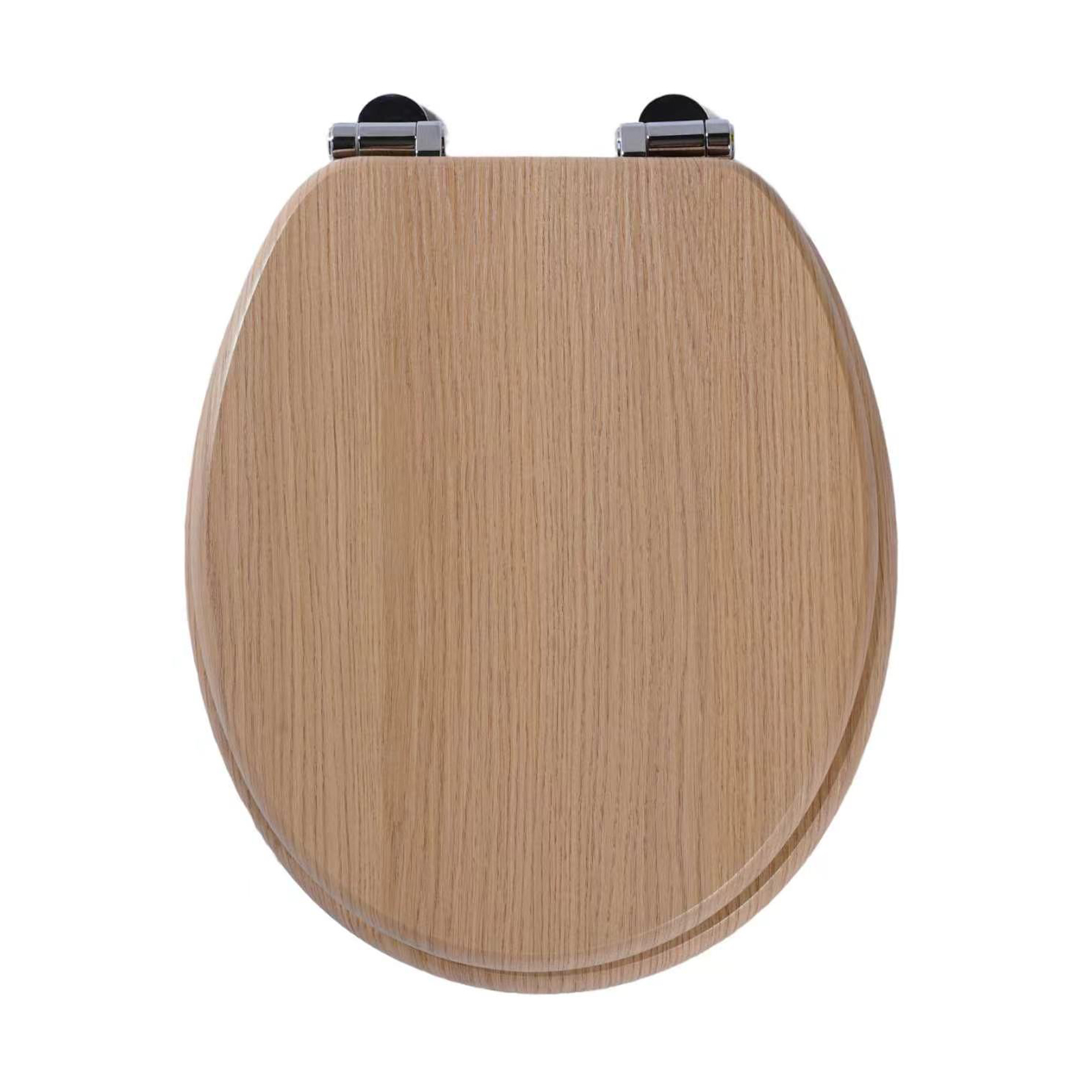 Homseat Mdf Toilet Seat With Soft Close Function, Light Oak