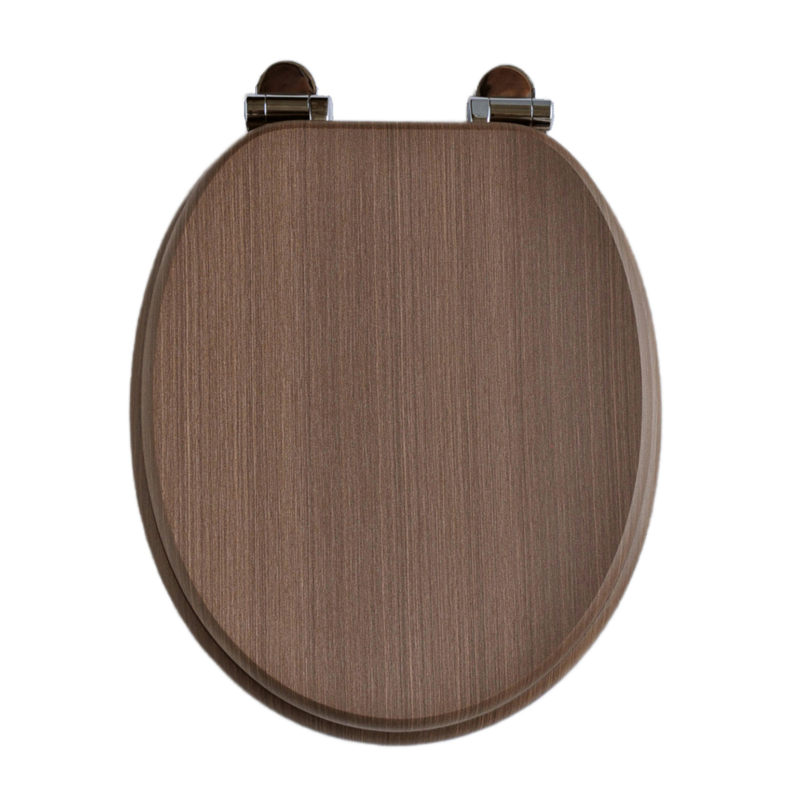 Homseat Mdf Toilet Seat With Soft Close Function, Dark Brown Wood-grain