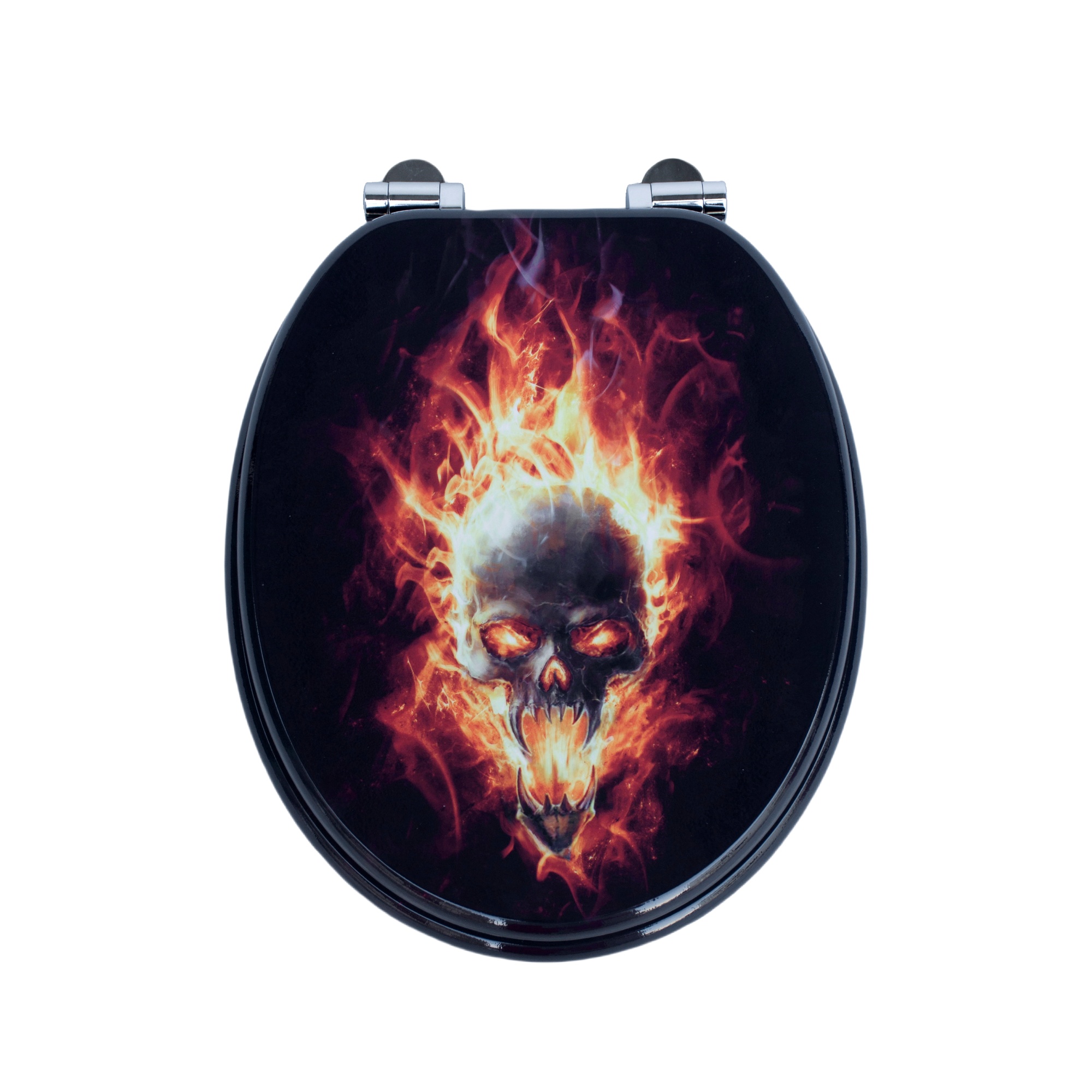 Homseat Mdf Toilet Seat With Soft Close Function, Skull