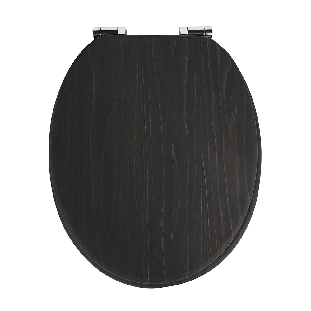 Homseat Mdf Toilet Seat With Soft Close Function, Carbon Black