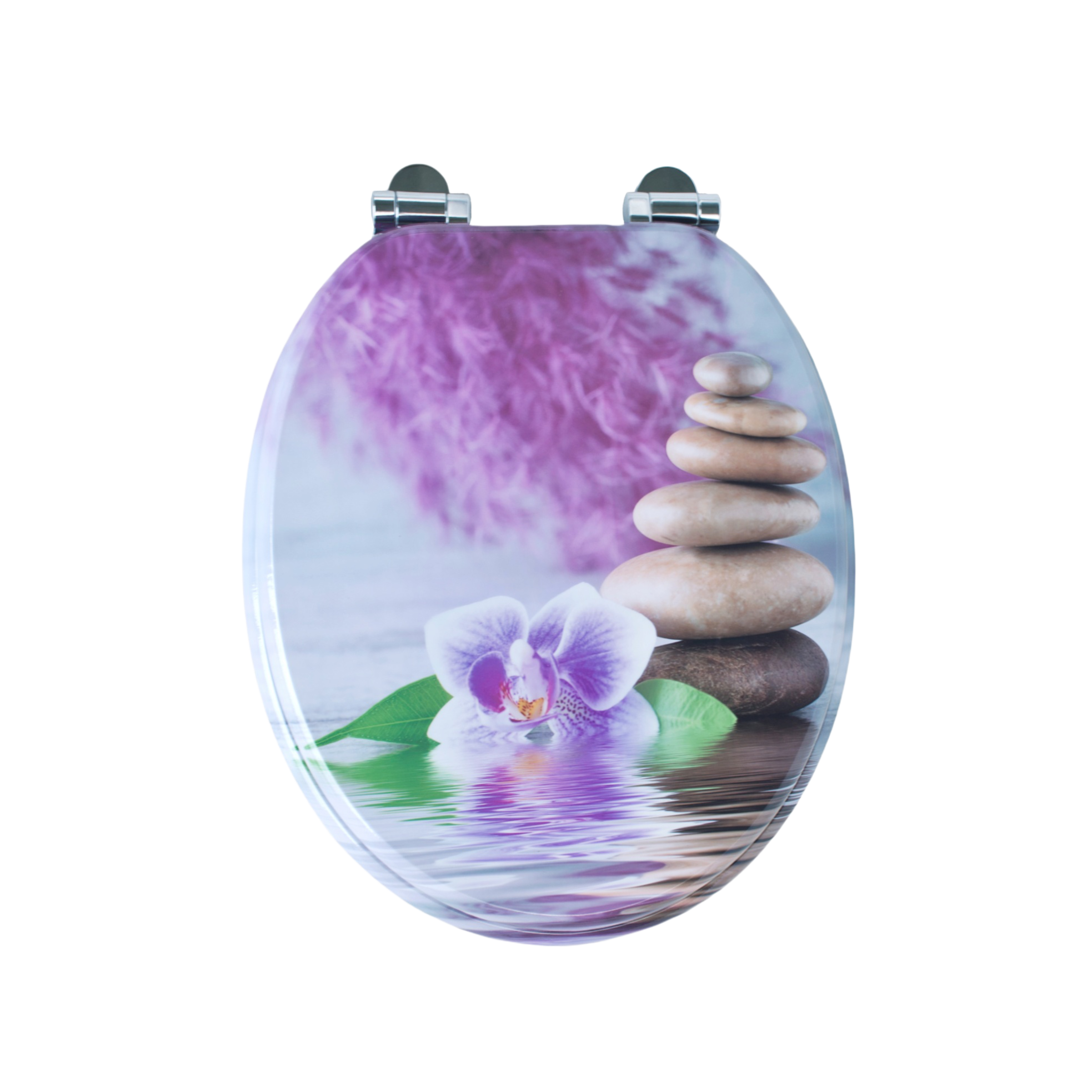 Homseat Mdf Toilet Seat With Soft Close Function, Purple Orchid