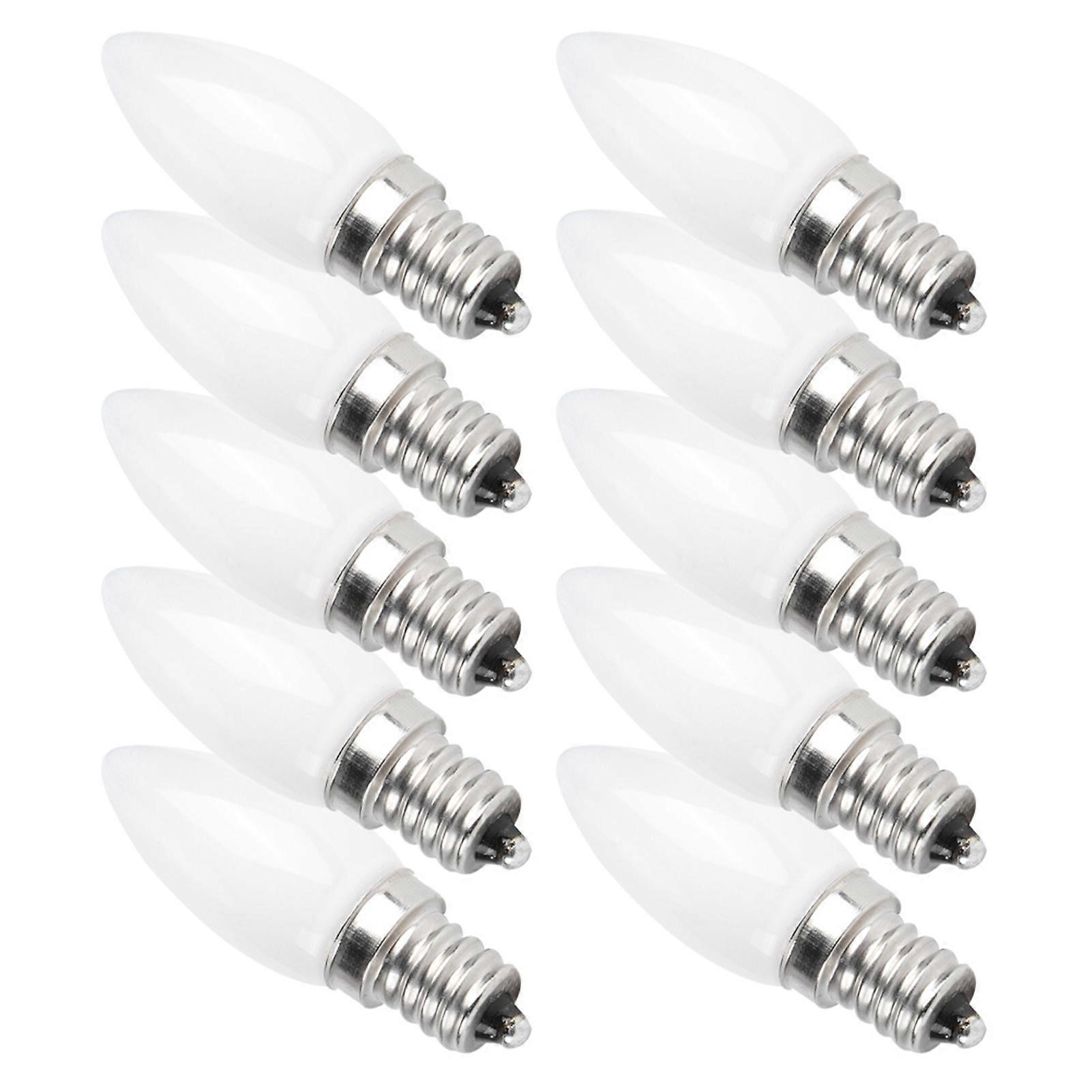 10er-packung E12-led-lampen (1,5 W, Warmweiß), Geeignet Für Kronleuchter, Decken- Und Wandleuchten. Stromversorgung: 110 V Wechselstrom.