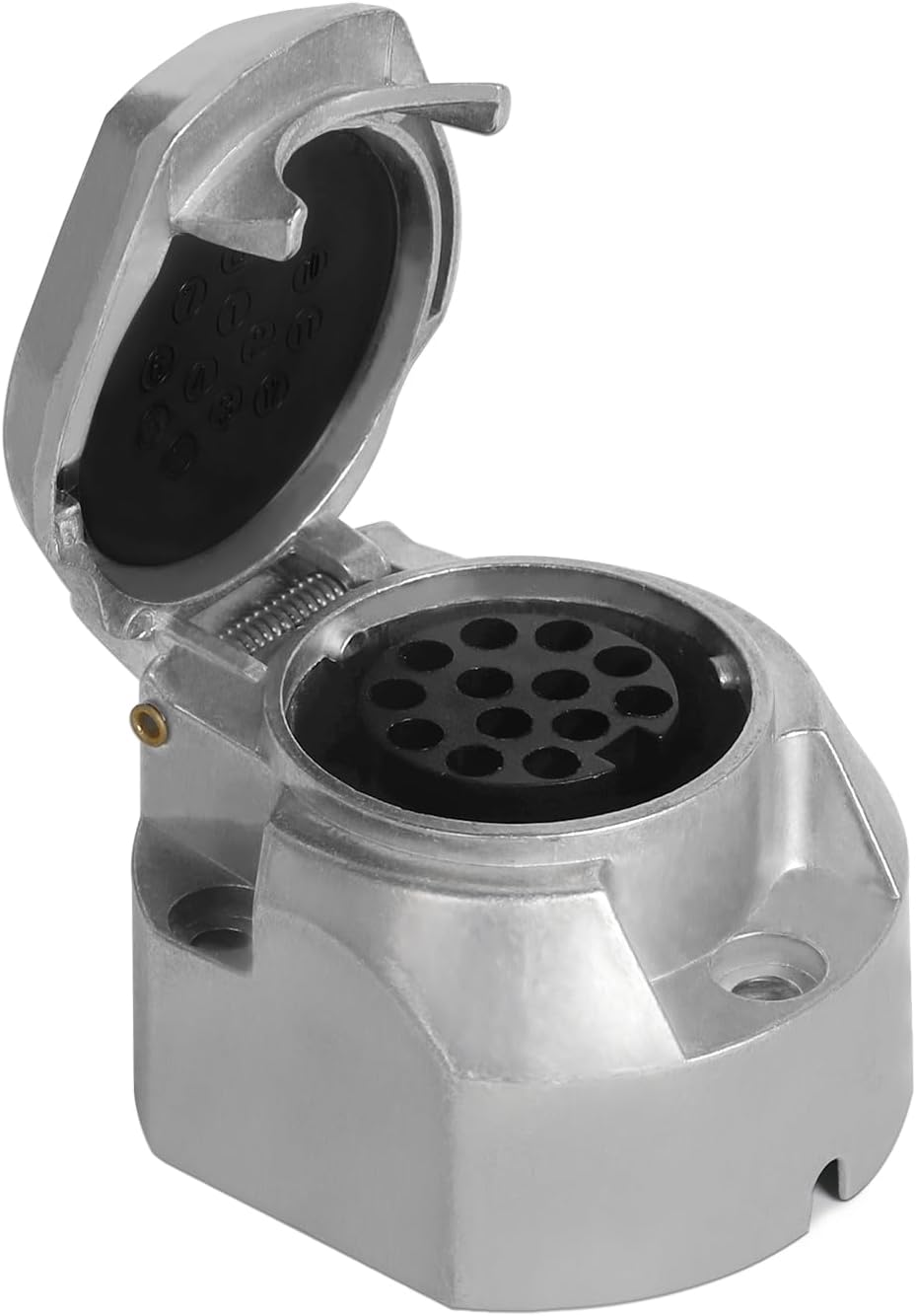 13-poliger Anhängersteckeradapter Aus Aluminiumlegierung – Kompatibel Mit Anhängerkupplungen, Booten Und Wohnwagen – 13-polig