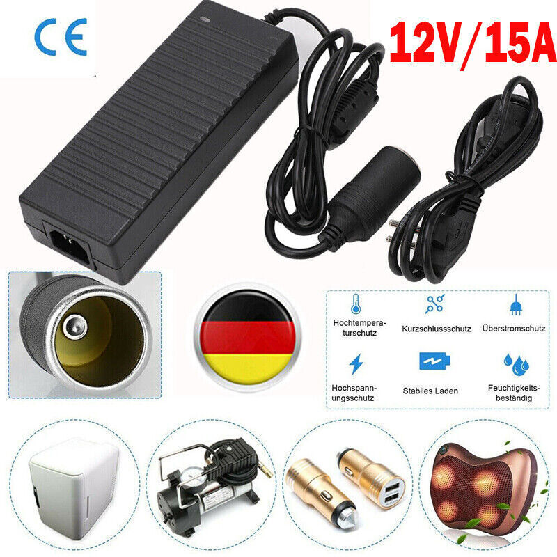 230v - 12v Kfz-ladegerät Kompatibel Mit 180w 15a Spannungswandler/gleichrichter