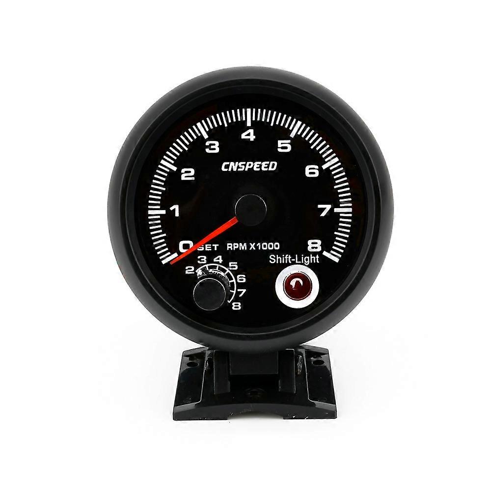 80-mm-drehzahlmesser, Kompatibel Mit Pkw, 0–8000 U/min, Geeignet Für 4-, 6- Und 8-zylinder-motoren, 7 Farben, Led-beleuchtung, Geschwindigkeitsanzeige, 12 V Yc100142-cn