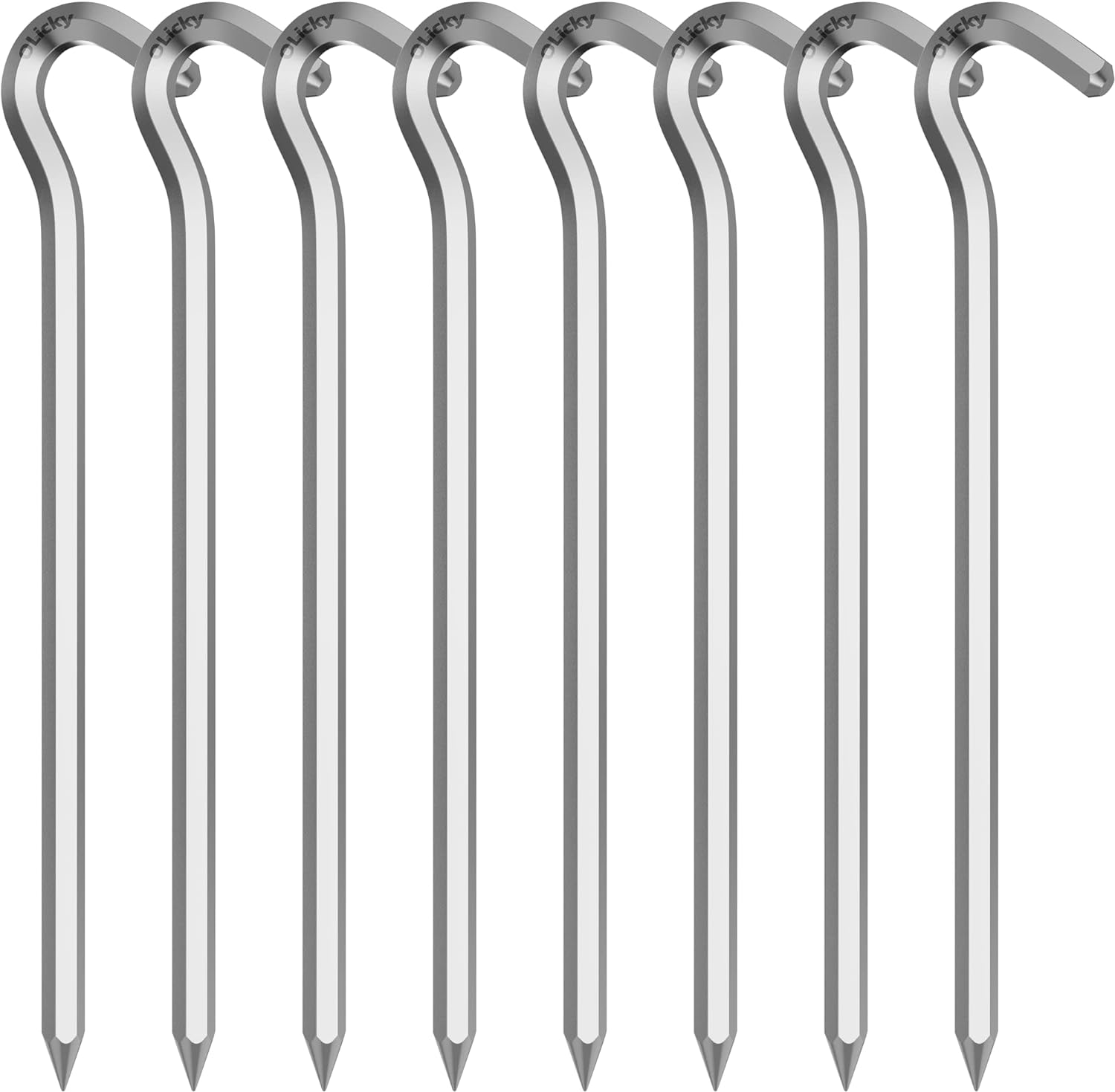 Hochleistungs-zeltnägel Aus Metall, Zelthaken Aus Aluminiumlegierung, Campingheringe Für Harten Boden, Fußballnetz, Plane Und Outdoor-aktivitäten - 8 Stück [nx]